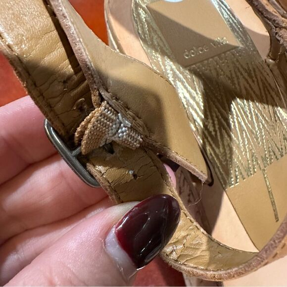 Dolce Vita Randi Wedge Platform Sandals Zebra Printed Calf Hair Size 8 - Picture 12 of 12